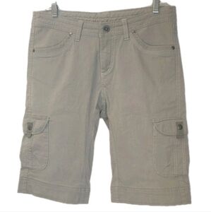 Kuhl Hiking Splash Cargo Shorts Woman Sz 10 Travel Gorp Sage Patina Dyed Green